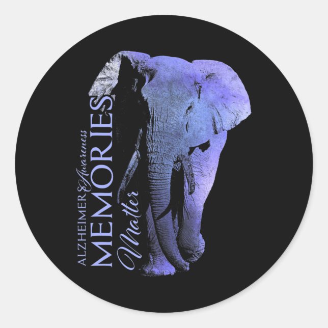 Sticker Rond Alzheimerheimers Et Sensibiliser (Devant)
