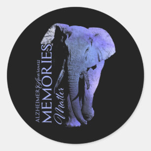 Sticker Rond Alzheimerheimers Et Sensibiliser