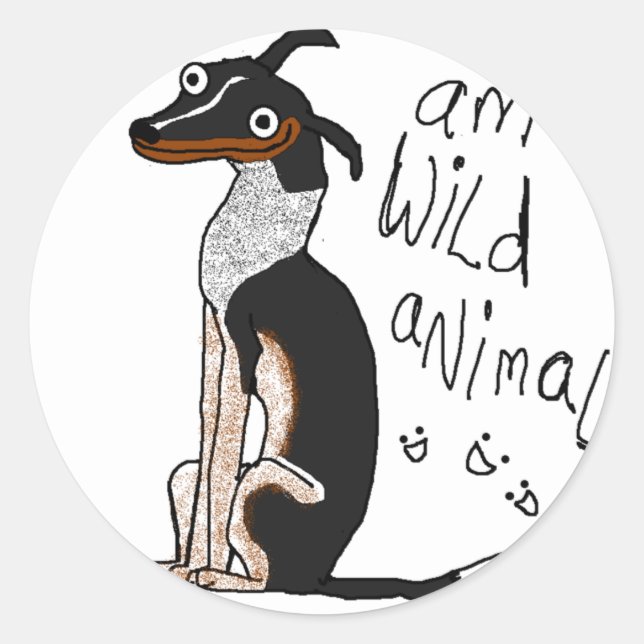 Sticker Rond Am Wild Animal (Devant)