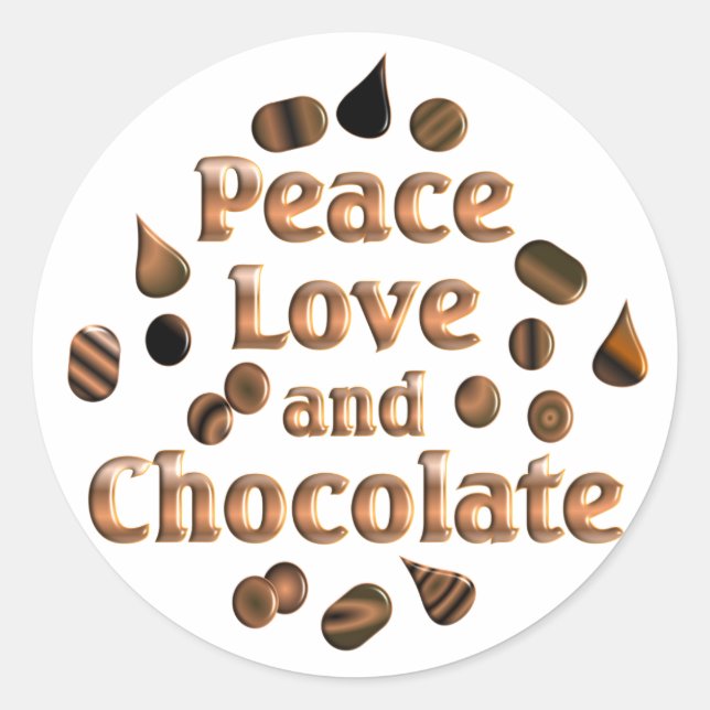 Sticker Rond Amant au chocolat (Devant)
