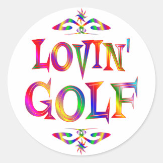 Sticker Rond Amant de golf