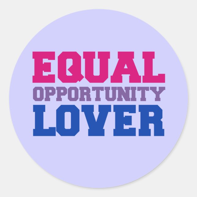 Sticker Rond Amant de l'égalité des chances (Devant)