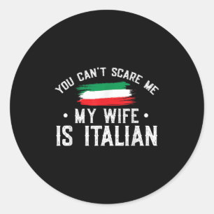 Sticker Rond Amant de l'Italie Vous ne pouvez pas E Moi Ma femm