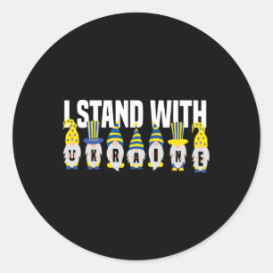 Sticker Rond Amant ukrainien Je suis avec l'Ukraine Drôle d'Ukr