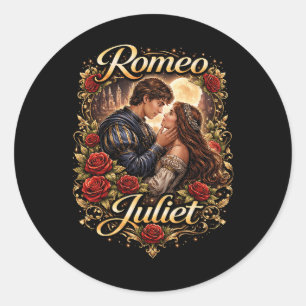 Sticker Rond Amants de Vérone au clair de lune