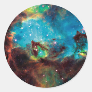 Sticker Rond Amas d'étoiles NGC 2074 Nébuleuse de la Tarentule