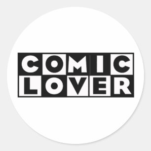 Sticker Rond Amateur de bande dessinée Conception audacieuse