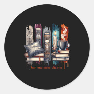 Sticker Rond Amateur de livres, juste un chapitre de plus Cadea
