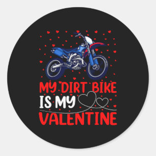 Sticker Rond Amateur de moto cross drôle Ma moto cross est ma S