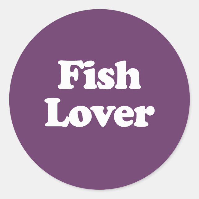 Sticker Rond Amateur de poisson (Devant)