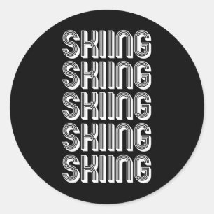 Sticker Rond Amateur de ski _1