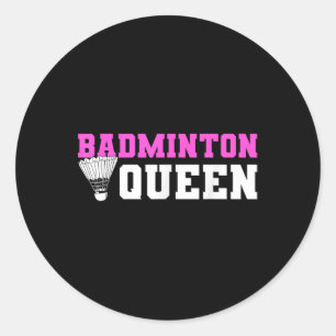 Sticker Rond Amateur de volant de badminton Joueur de badminton