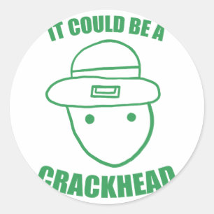 Sticker Rond Amateur Leprechaun Croquis Pourrait Être Un Crackh