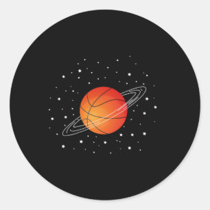 Sticker Rond Amateurs de basket-ball Joueur de basket-ball amus