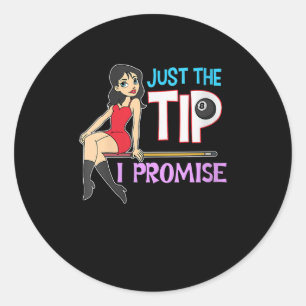 Sticker Rond Amateurs de billard  Juste Le Conseil Que Je Prome