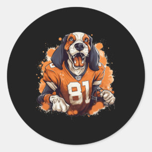 Sticker Rond Amateurs de sport de chiens du Tennessee Tri Stars