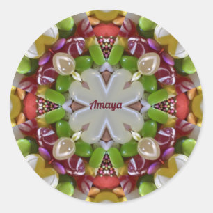 STICKER ROND AMAYA ~ FRIANDISES DE PÂQUES ~ 