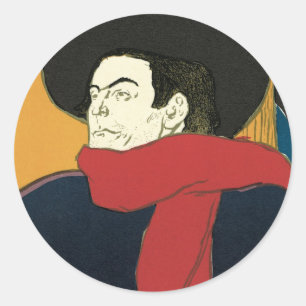 Sticker Rond Ambassadeurs, Artistide Bruant par Toulouse Lautre