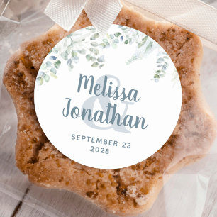 Sticker Rond Ambiance romantique aquarelle fleurie blanche fleu