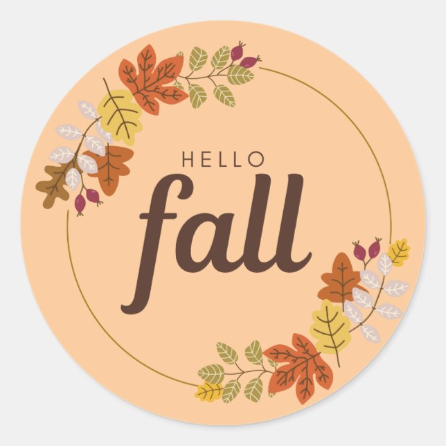 Sticker Rond Ambiente d'automne (Devant)