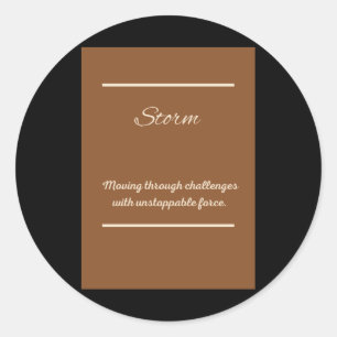 Sticker Rond Ambition implacable - OEuvre murale sans peur pour