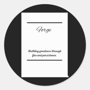 Sticker Rond Ambition implacable - OEuvre murale sans peur pour