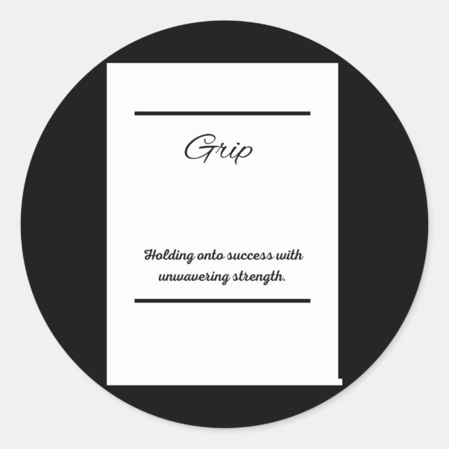 Sticker Rond Ambition implacable - OEuvre murale sans peur pour (Devant)