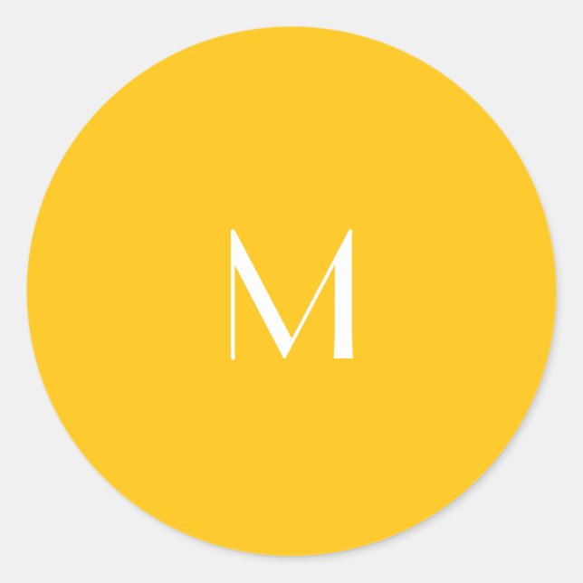 Sticker Rond ambre miel clair - ajouter monogramme (Devant)