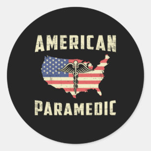 Sticker Rond Ambulance paramédicale américaine EMS EMT Nurse Fu