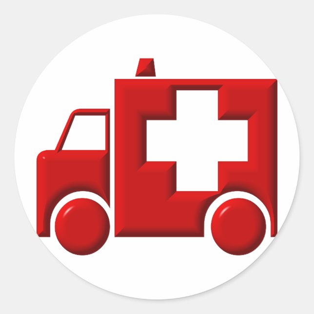 Sticker Rond Ambulance / TEM (Devant)