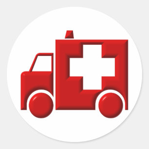 Sticker Rond Ambulance / TEM