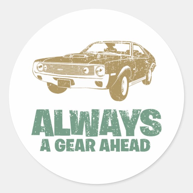 STICKER ROND AMC AMX 390 1970 (Devant)