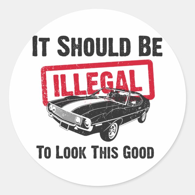 Sticker Rond AMC Javelin 1971 (Devant)