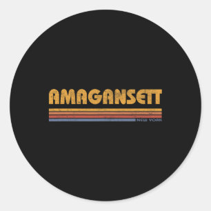 Sticker Rond Amegansett New York Vintage Souvenir de Vacances R