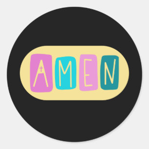 STICKER ROND AMEN