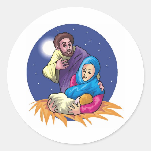 Sticker Rond Amenos Pacíficos de la Natividad (Devant)