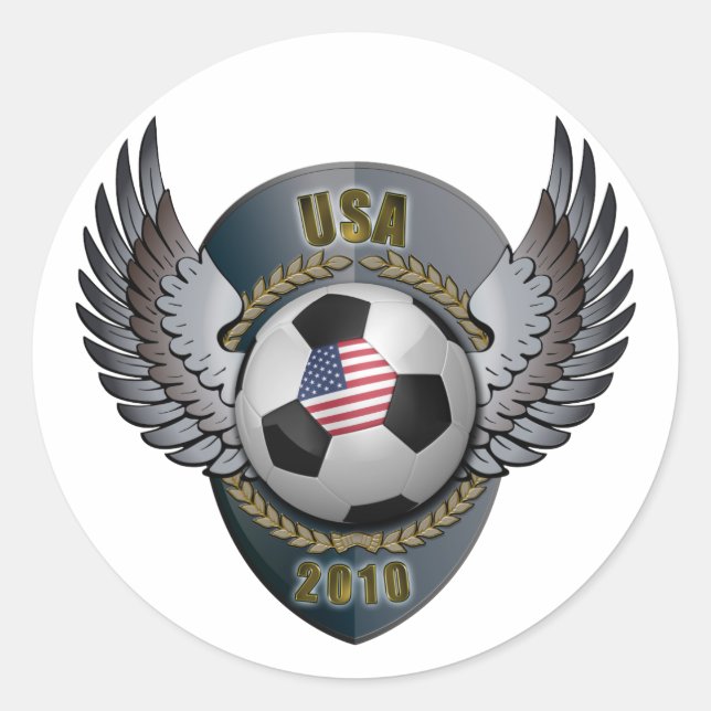 Sticker Rond America Soccer Crest (Devant)