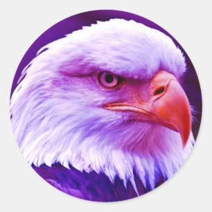 Sticker Rond Américain chauve Eagle