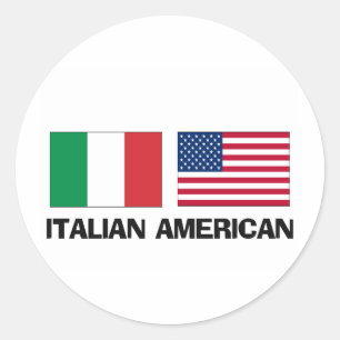 Sticker Rond Américain italien