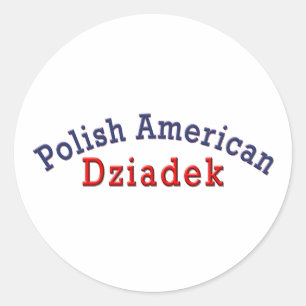 Sticker Rond Américain polonais Dziadek