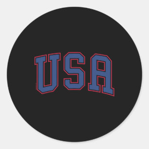 Sticker Rond Américaine Décontractée Hommes Patriotique America