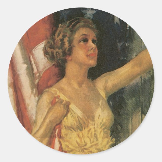 Sticker Rond Américains (Devant)