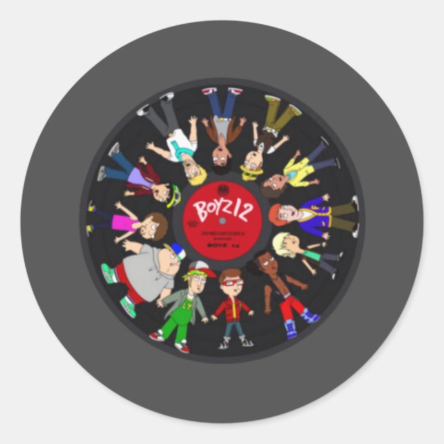 Sticker Rond American Dad Boyz 12 (Devant)