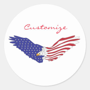 Sticker Rond American Eagles Thunder_Cove 4 juillet patriotique