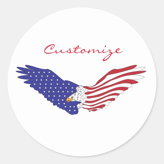 Sticker Rond American Eagles Thunder_Cove 4 juillet patriotique (Devant)