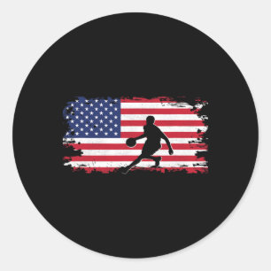 Sticker Rond American Flag Bysketbyll Apparel - Bysketbyll 4