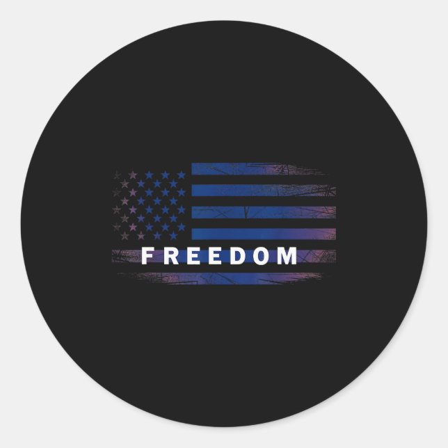 Sticker Rond American Flag Dom  (Devant)
