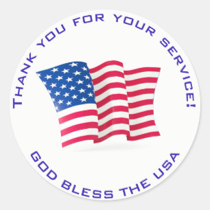 Sticker Rond American Flag Personnaliser votre propre texte
