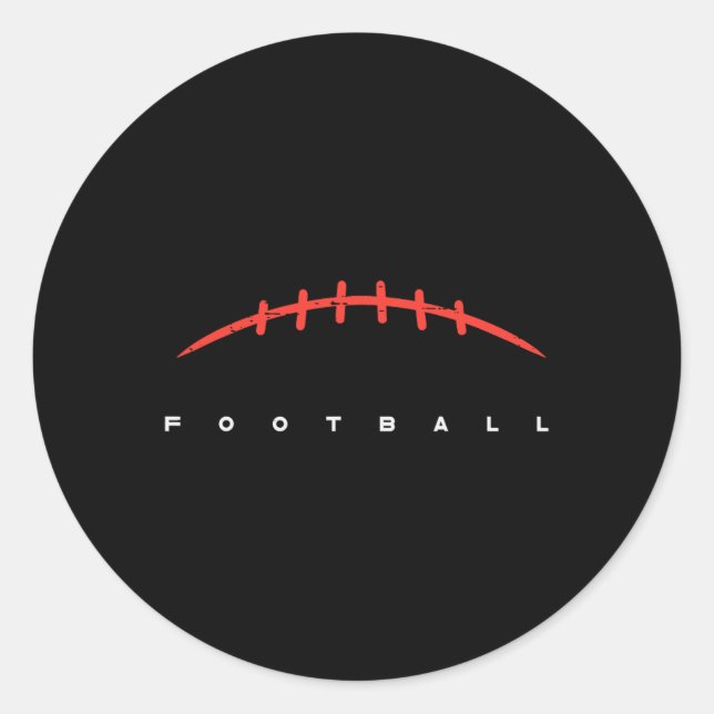 Sticker Rond American Football Lines Cool Sports Joueur Hommes  (Devant)