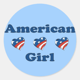 Sticker Rond American Girl